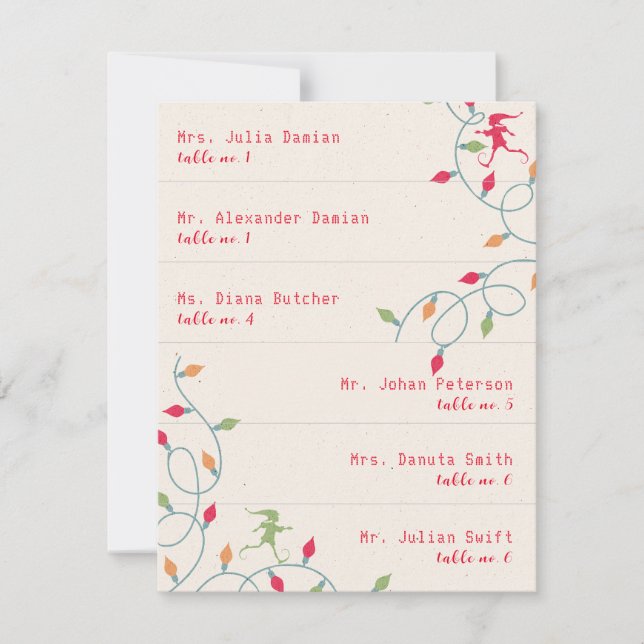 Invitación Amismas Navidades de Bunch Jolly Colocar Cartas (Anverso)