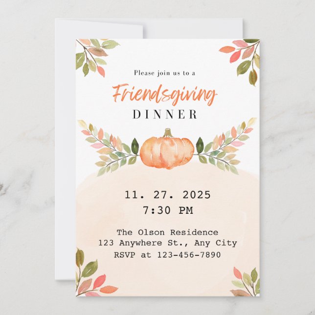Invitación Amistad (Anverso)