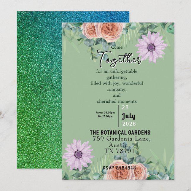 Invitación Amistad Atemporal (Anverso / Reverso)