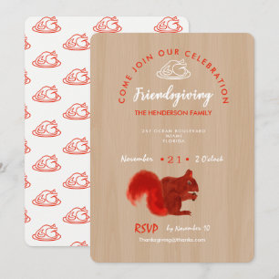 Invitación Amistad, celebración agradecida, Rústica