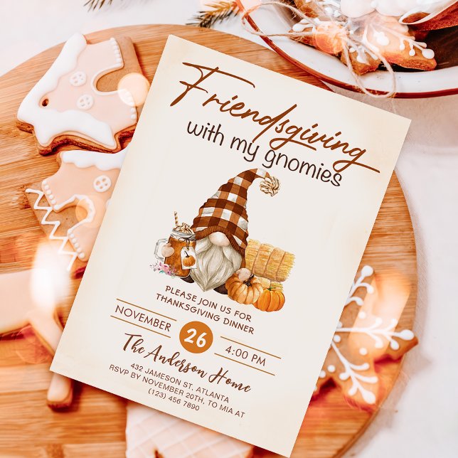Invitación Amistad Con Mi Calabaza De Gnomes Acción De Gracia (Subido por el creador)