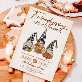 Invitación Amistad Con Mis Gnomes Acción De Gracias De Otoño