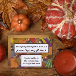 Invitación Amistad con Potluck