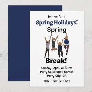 Invitación Amistad de Vacaciones de Primavera