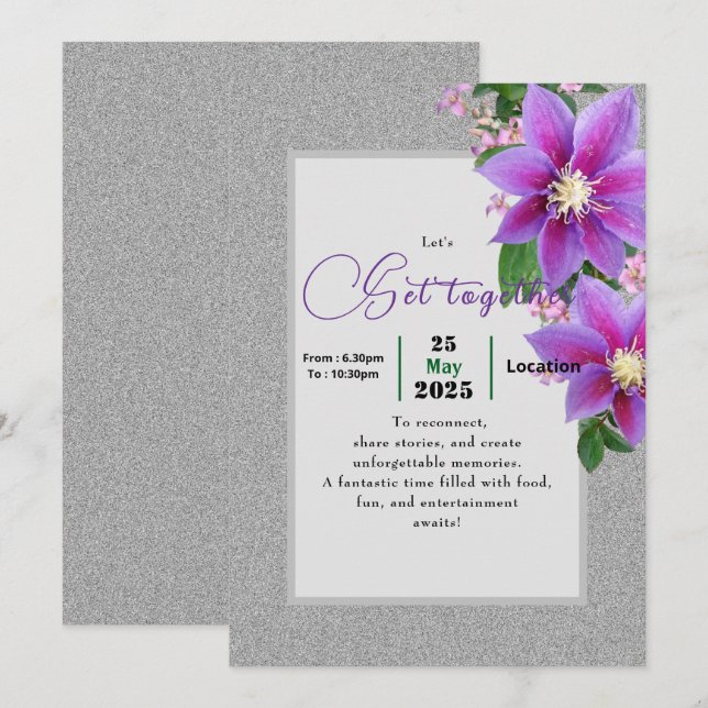 Invitación Amistad feliz (Anverso / Reverso)