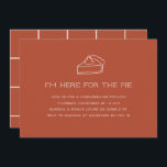Invitación Amistad Funny Minimalista Terra Cotta<br><div class="desc">Aquí estoy para el pastel, la invitación de agradecimiento hará que sus invitados sonrían de oído. Con un gráfico simplista de un delicioso pastel y el texto que estoy aquí para el pastel y genial para la celebración del día de gracias, este diseño le permite añadir toda su información esencial....</div>