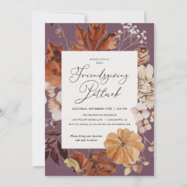 Invitación Amistad Rusa Día de Acción de Gracias Potluck