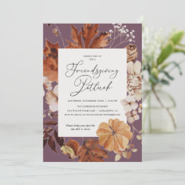 Invitación Amistad Rusa Día de Acción de Gracias Potluck