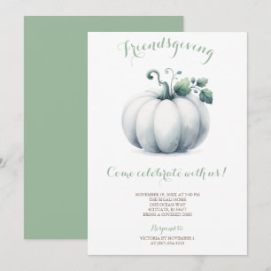 Invitación amistosa Calabaza blanca