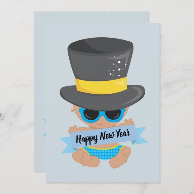 Invitación amistosa del fiesta del niño del Año (Anverso / Reverso)