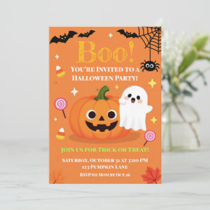 Invitación amistosa para fiesta de Halloween para 