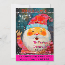 Invitación Amistoso Santa Claus Feliz Fiesta de Navidades