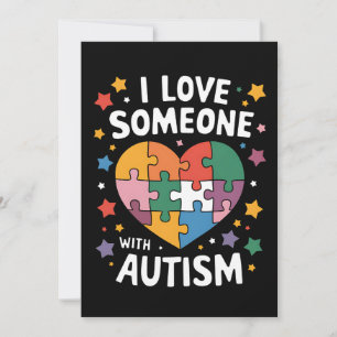 Invitación Amo A Alguien Con Autismo Conciencia Autista