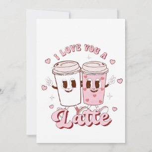 Invitación Amo a los amantes de San Valentín de té de burbuja