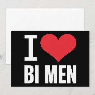 Invitación Amo a los hombres bisexuales Bi Me Orgullo Bisexua
