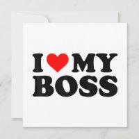 Amo a mi jefe Corazón rojo divertido Jefe amo a mi
