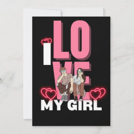 Invitación Amo a mi novia personalizado 