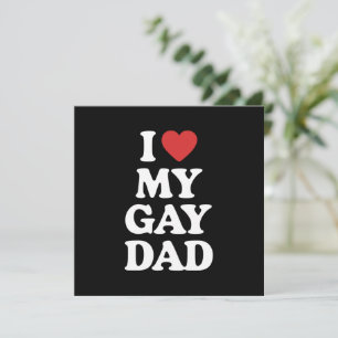 Invitación Amo a mi papá gay Me encanta mi papá gay