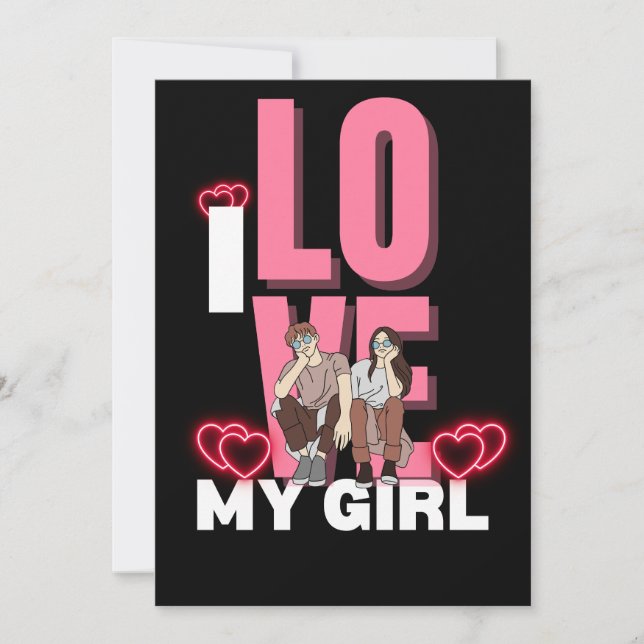 Invitación Amo a mi Personalizado novia (Anverso)