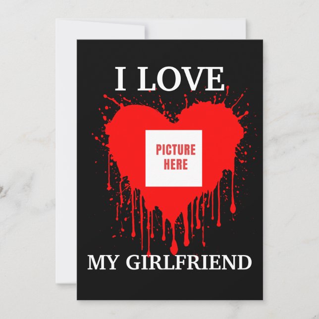 INVITACIÓN AMO A MI PERSONALIZADO NOVIA DÍA DE SAN VALENTÍN (Anverso)