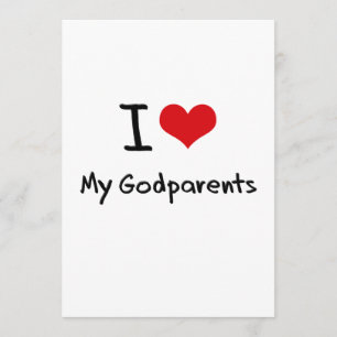 Invitación Amo a mis Godparents