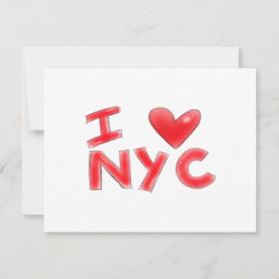 Invitación Amo a Nueva York Clásico