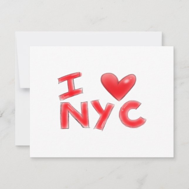 Invitación Amo a Nueva York Clásico (Anverso)