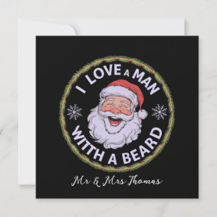 Invitación Amo a un hombre con barba graciosa