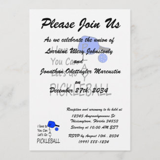 Invitación amo a usted puedo dejo para ir azul del pickleball