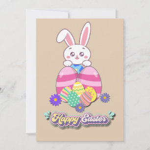 Invitación Amo conejito y alegría de Pascua