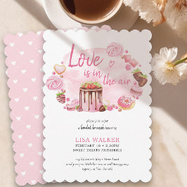 Invitación Amo Donut rosado y dulces Tratamientos Brunch de n