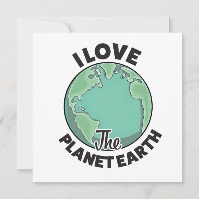 Invitación Amo El Planeta Tierra (Anverso)