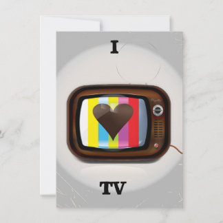 Invitación Amo el póster de dibujos animados de Tv