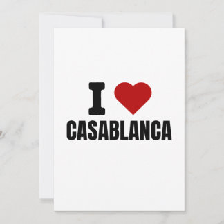 Invitación Amo la casablanca - corazón de casablanca marrueco