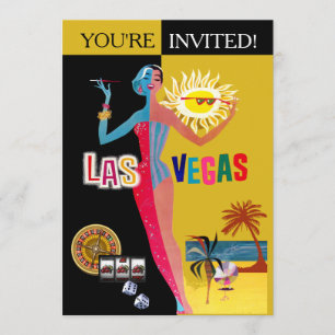 Invitación Amo Las Vegas Vintage Surprise Cumpleaños