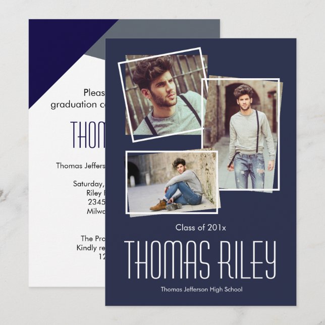 Invitación Amor a la graduación (Anverso / Reverso)