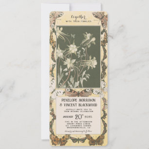 Invitación Amor a la mariposa y Columbinas - Boda