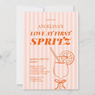 Invitación Amor a Primera Copa de Spritz Fiesta de Despedida