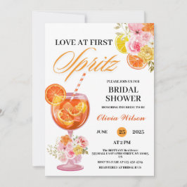 Invitación Amor a Primera Copa Floral Cóctel Despedida de Sol