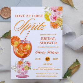 Invitación Amor a Primera Spritz Cóctel Floral para Despedida