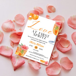 Invitación Amor a Primera Spritz Cóctel Floral para Despedida