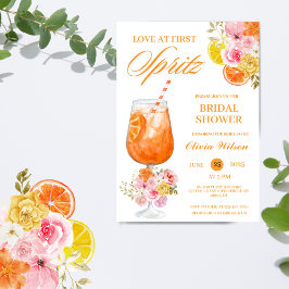 Invitación Amor a Primera Spritz Cóctel Floral para Despedida