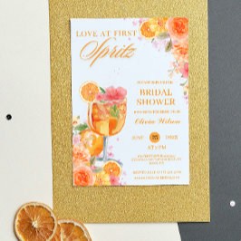 Invitación Amor a Primera Spritz Cóctel Floral para Despedida