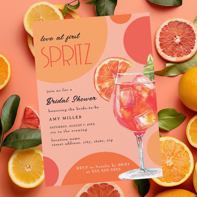 Invitación Amor a primera Spritz Despedida de soltera (Subido por el creador)