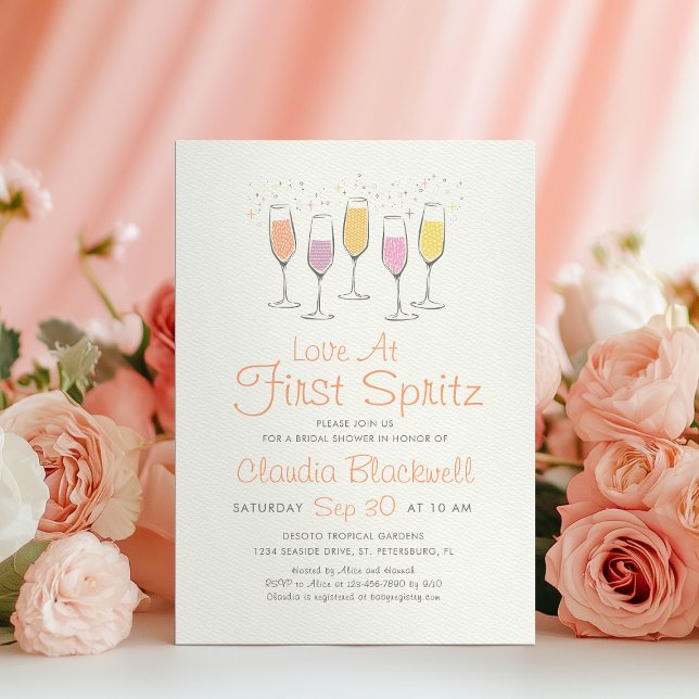 Invitación Amor a Primera Spritz Despedida de Soltera (Subido por el creador)
