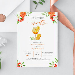Invitación Amor a Primera Spritz Despedida de Soltera Cóctel 
