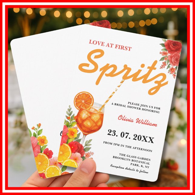 Invitación Amor a primera Spritz | Ducha de Citricos Bohemios (Subido por el creador)