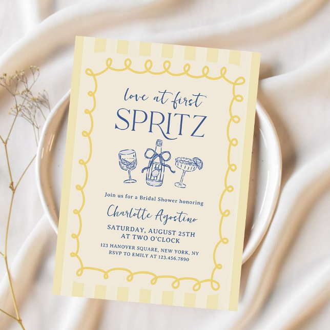 Invitación Amor a Primera Spritz Fiesta de Despedida de Solte (Subido por el creador)