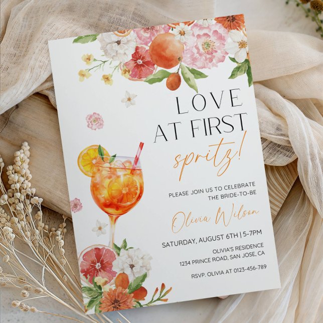 Invitación Amor a primera Spritz Fiesta de Despedida de Solte (Subido por el creador)