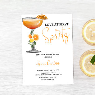Invitación Amor a Primera Spritz Fiesta de Despedida de Solte